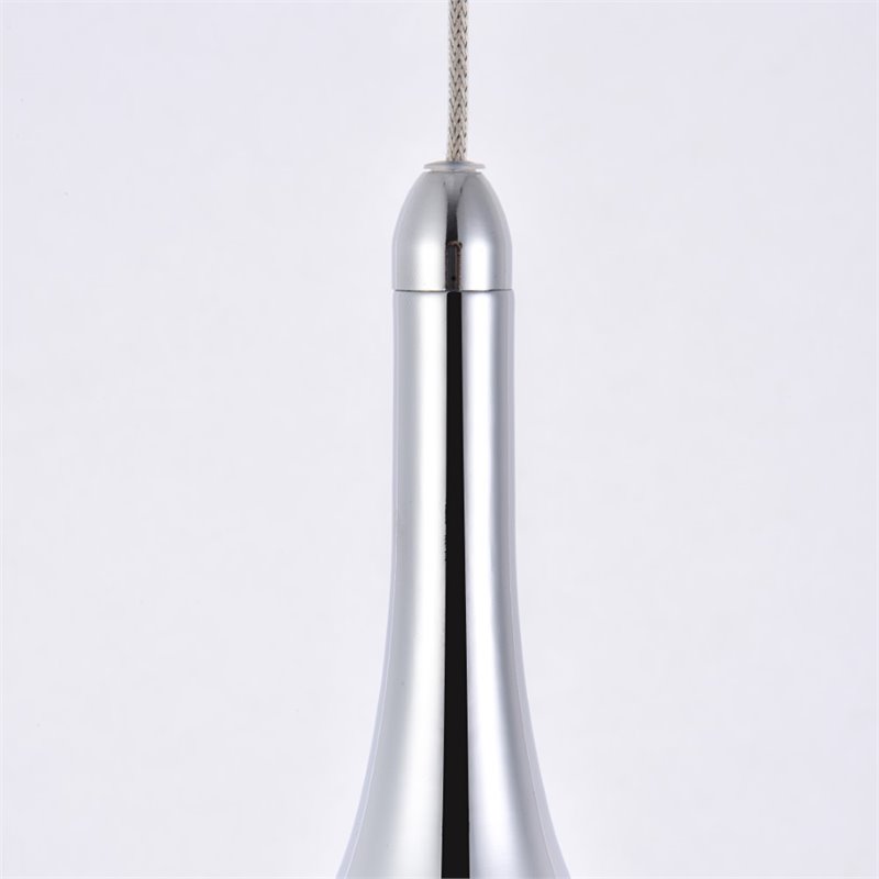 Elegant Lighting Amherst Clear LED Pendant in Chrome