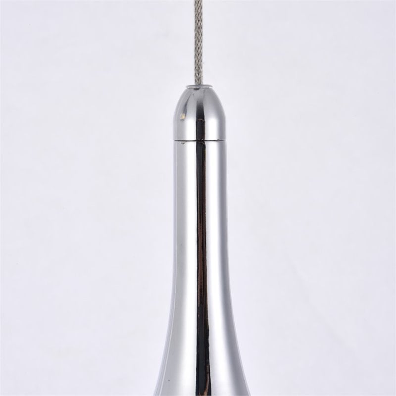 Elegant Lighting Amherst 3 Light Clear LED Pendant in Chrome