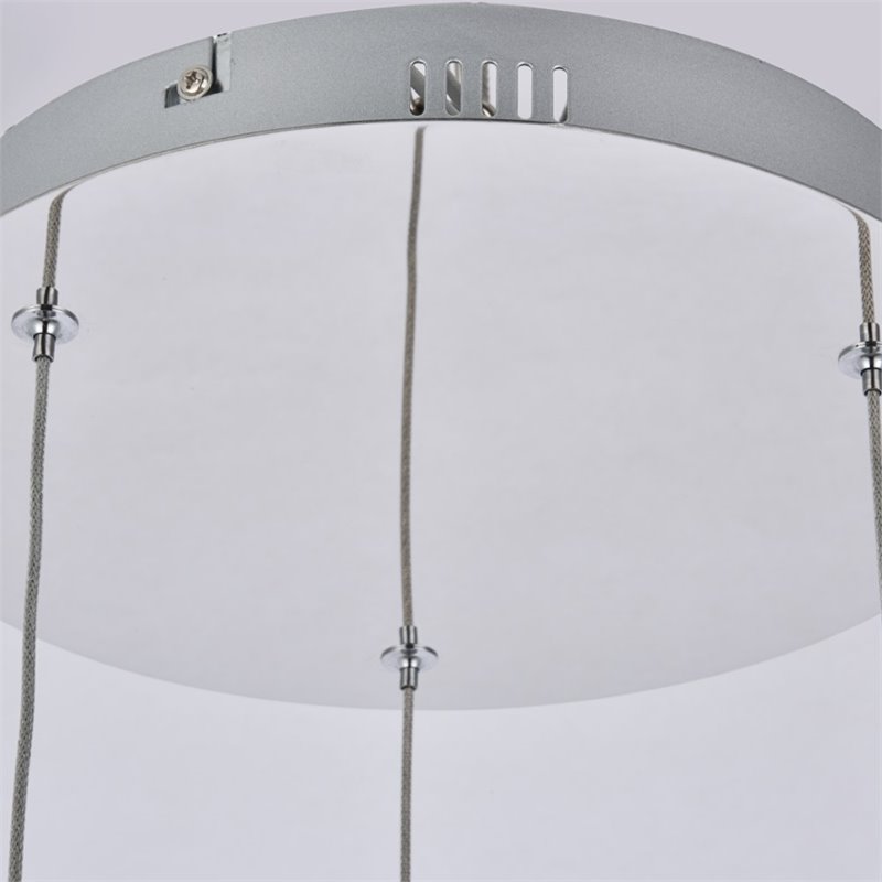 Elegant Lighting Amherst 3 Light Clear LED Pendant in Chrome