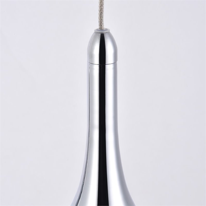 Elegant Lighting Amherst 3 Light Clear LED Island Pendant in Chrome