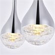 Elegant Lighting Amherst 3 Light Clear LED Island Pendant in Chrome