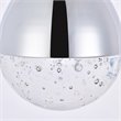Elegant Lighting Amherst 5 Light Clear LED Pendant in Chrome
