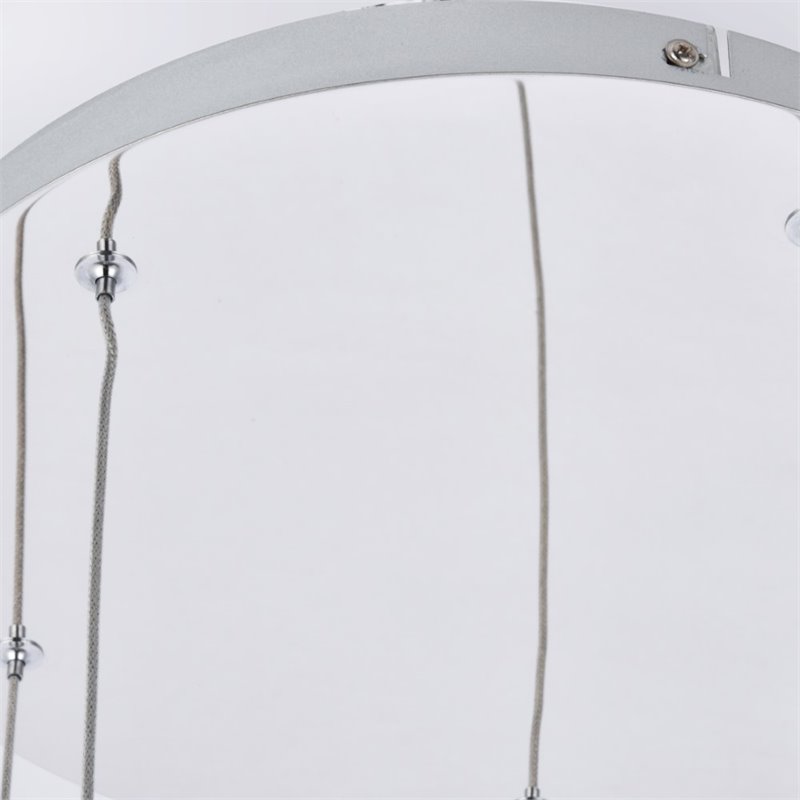 Elegant Lighting Amherst 5 Light Clear LED Pendant in Chrome