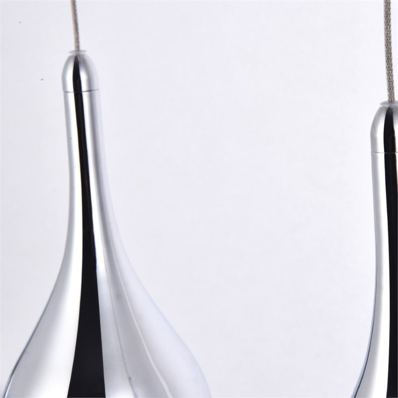 Elegant Lighting Amherst 5 Light Clear LED Island Pendant in Chrome