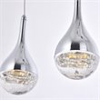 Elegant Lighting Amherst 5 Light Clear LED Island Pendant in Chrome