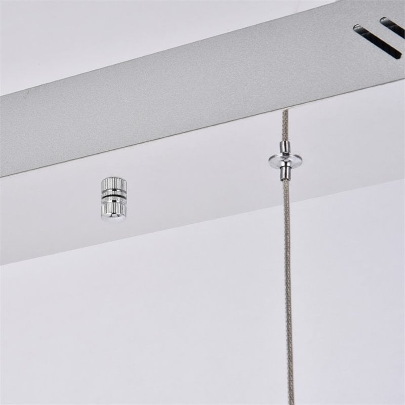 Elegant Lighting Amherst 5 Light Clear LED Island Pendant in Chrome