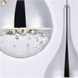 Elegant Lighting Amherst 9 Light Clear LED Pendant in Chrome
