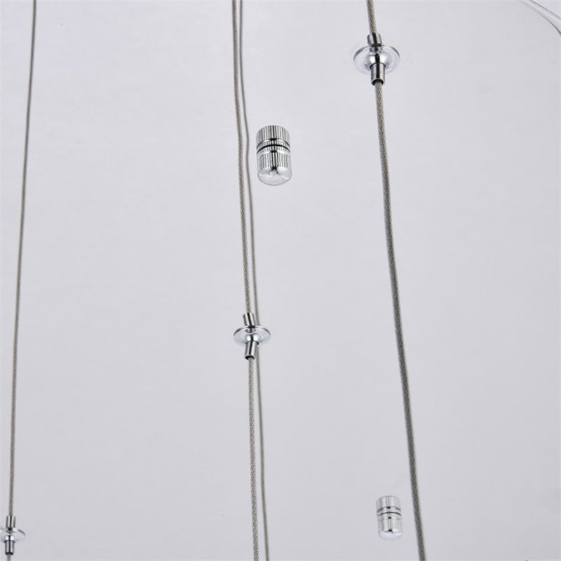 Elegant Lighting Amherst 9 Light Clear LED Pendant in Chrome