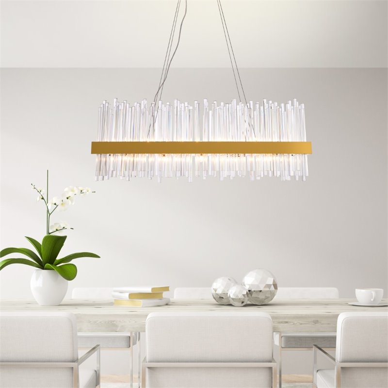 Elegant Lighting Dallas 20 Light Royal Cut Crystal Chandelier in Gold