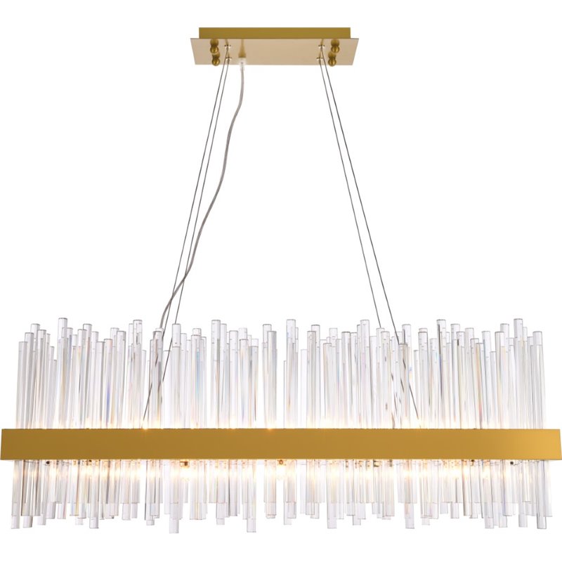 Elegant Lighting Dallas 20 Light Royal Cut Crystal Chandelier in Gold
