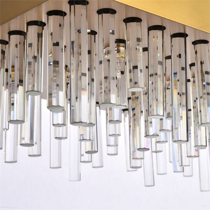 Elegant Lighting Dallas 20 Light Royal Cut Crystal Chandelier in Gold