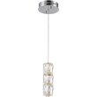 Elegant Lighting Polaris Elegant Cut Crystal LED Pendant in Chrome