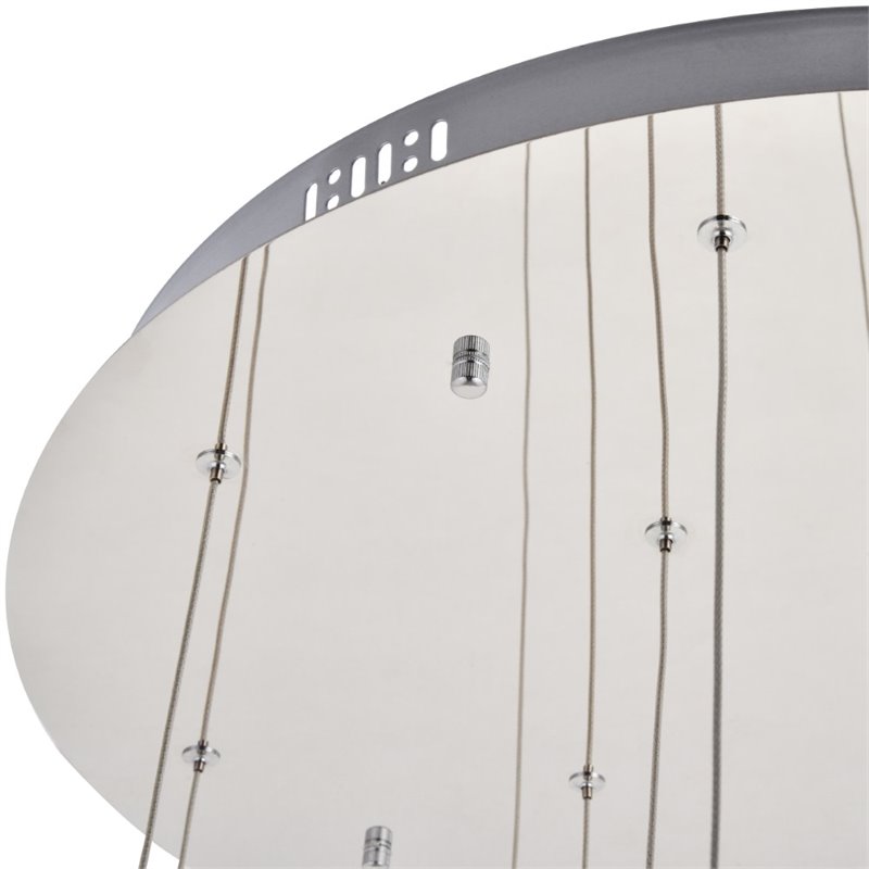 Elegant Lighting Polaris 12 Light Royal Cut Crystal LED Pendant in Chrome