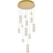 Elegant Lighting Polaris 12 Light Royal Cut Crystal LED Pendant in Gold