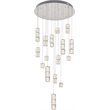 Elegant Lighting Polaris 16 Light Royal Cut Crystal LED Pendant in Chrome