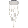 Elegant Lighting Polaris 16 Light Royal Cut Crystal LED Pendant in Chrome
