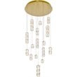 Elegant Lighting Polaris 16 Light Royal Cut Crystal LED Pendant in Gold