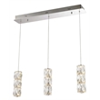 Elegant Lighting Polaris 3 Light Elegant Cut LED Island Pendant in Chrome
