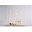 Elegant Lighting Polaris 3 Light Elegant Cut LED Island Pendant in Chrome
