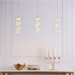 Elegant Lighting Polaris 3 Light Royal Cut Crystal LED Island Pendant in Gold