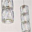 Elegant Lighting Polaris 3 Light Royal Cut Crystal LED Island Pendant in Gold