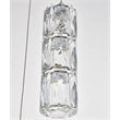Elegant Lighting Polaris 3 Light Royal Cut Crystal LED Pendant in Chrome