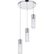 Elegant Lighting Constellation 3 Light Clear LED Pendant in Chrome