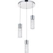 Elegant Lighting Constellation 3 Light Clear LED Pendant in Chrome