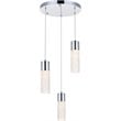 Elegant Lighting Constellation 3 Light Clear LED Pendant in Chrome