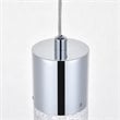 Elegant Lighting Constellation 3 Light Clear LED Pendant in Chrome