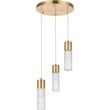 Elegant Lighting Constellation 3 Light Clear LED Pendant in Gold