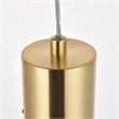 Elegant Lighting Constellation 3 Light Clear LED Pendant in Gold