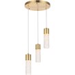 Elegant Lighting Constellation 3 Light Clear LED Pendant in Gold