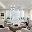 Elegant Lighting Vega 2 Tier 13 Light Clear LED Chandelier in Chrome