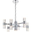 Elegant Lighting Vega 2 Tier 13 Light Clear LED Chandelier in Chrome