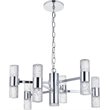 Elegant Lighting Vega 2 Tier 13 Light Clear LED Chandelier in Chrome