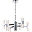 Elegant Lighting Vega 2 Tier 13 Light Clear LED Chandelier in Chrome