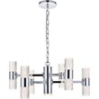 Elegant Lighting Vega 2 Tier 13 Light Clear LED Chandelier in Chrome