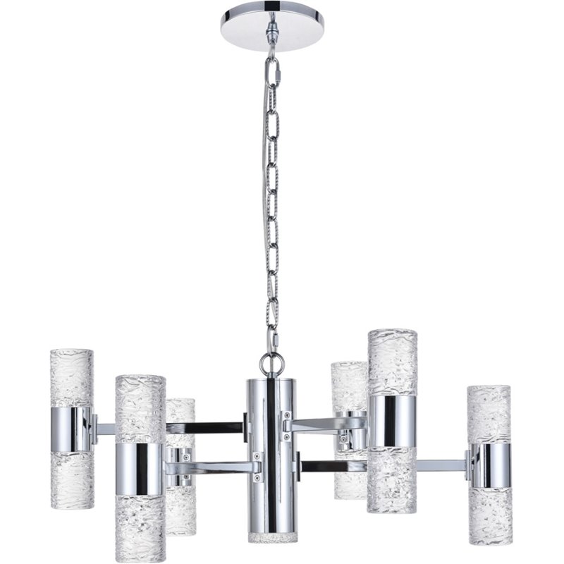 Elegant Lighting Vega 2 Tier 13 Light Clear LED Chandelier in Chrome