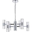 Elegant Lighting Vega 2 Tier 13 Light Clear LED Chandelier in Chrome