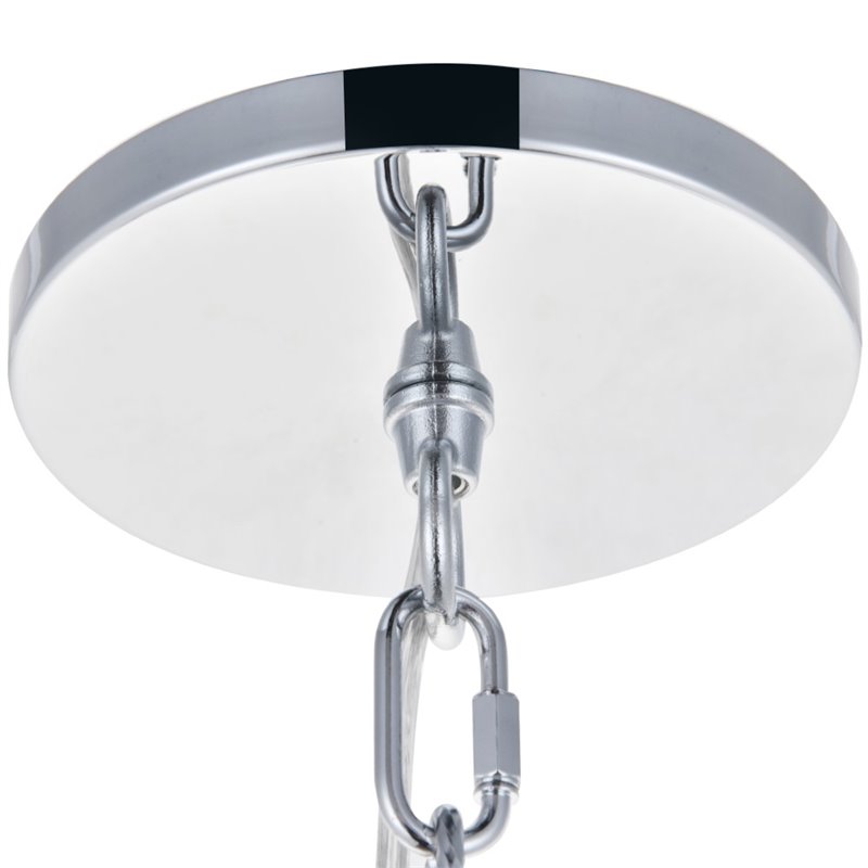 Elegant Lighting Vega 2 Tier 13 Light Clear LED Chandelier in Chrome