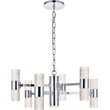 Elegant Lighting Vega 2 Tier 13 Light Clear LED Chandelier in Chrome