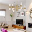 Elegant Lighting Vega 2 Tier 13 Light Clear LED Chandelier in Gold