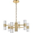 Elegant Lighting Vega 2 Tier 13 Light Clear LED Chandelier in Gold