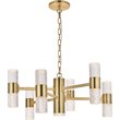 Elegant Lighting Vega 2 Tier 13 Light Clear LED Chandelier in Gold