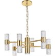 Elegant Lighting Vega 2 Tier 13 Light Clear LED Chandelier in Gold