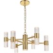 Elegant Lighting Vega 2 Tier 13 Light Clear LED Chandelier in Gold