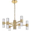 Elegant Lighting Vega 2 Tier 13 Light Clear LED Chandelier in Gold
