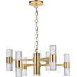 Elegant Lighting Vega 2 Tier 13 Light Clear LED Chandelier in Gold