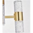 Elegant Lighting Vega 2 Tier 13 Light Clear LED Chandelier in Gold